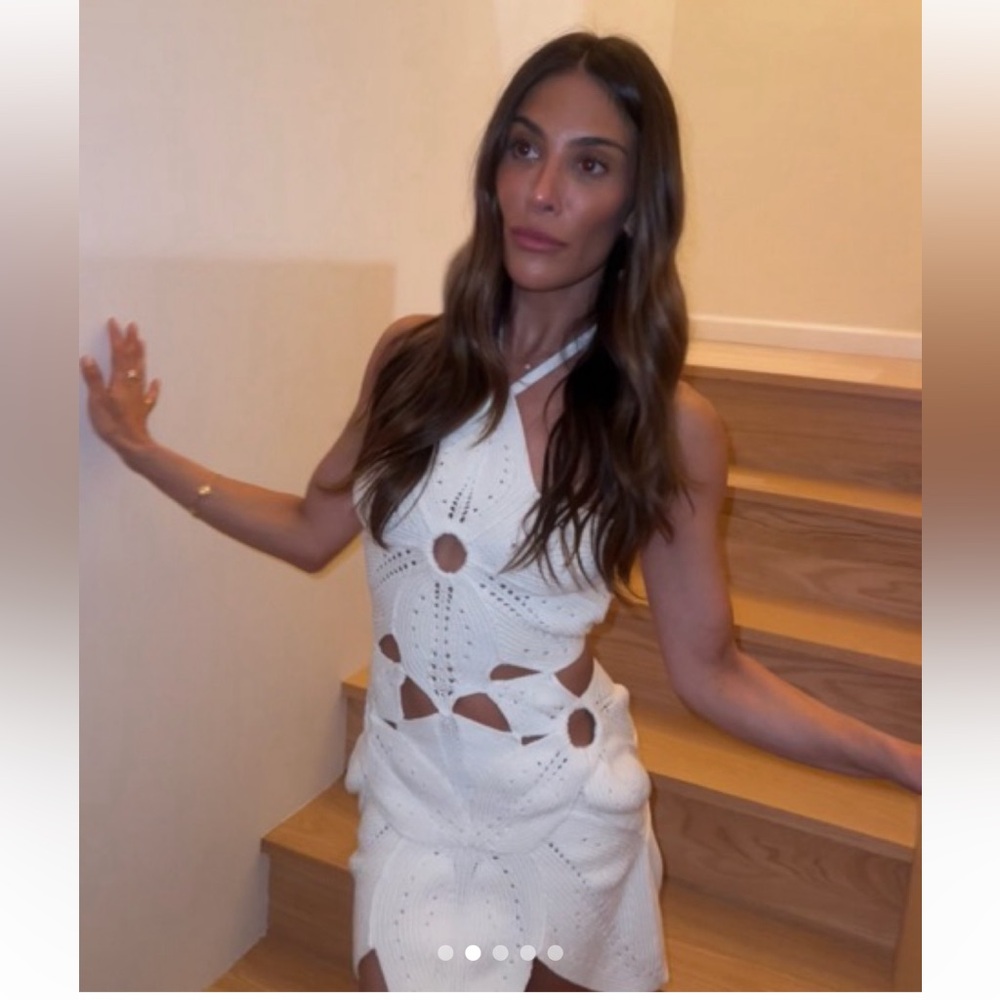 Cult Gaia White Cutout Backless Floreana Dress